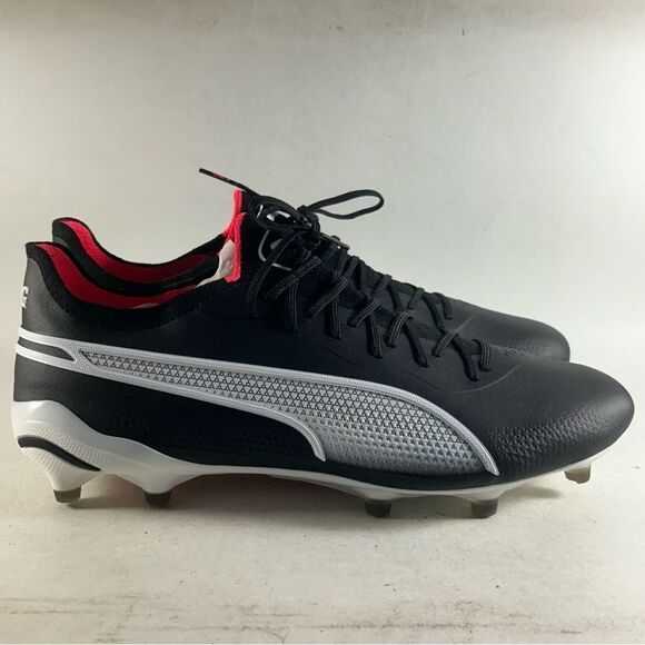 Puma King Ultimate FG/AG Men’s Leather Soccer Cleats Black Size 7 107563-01 - Picture 1 of 8